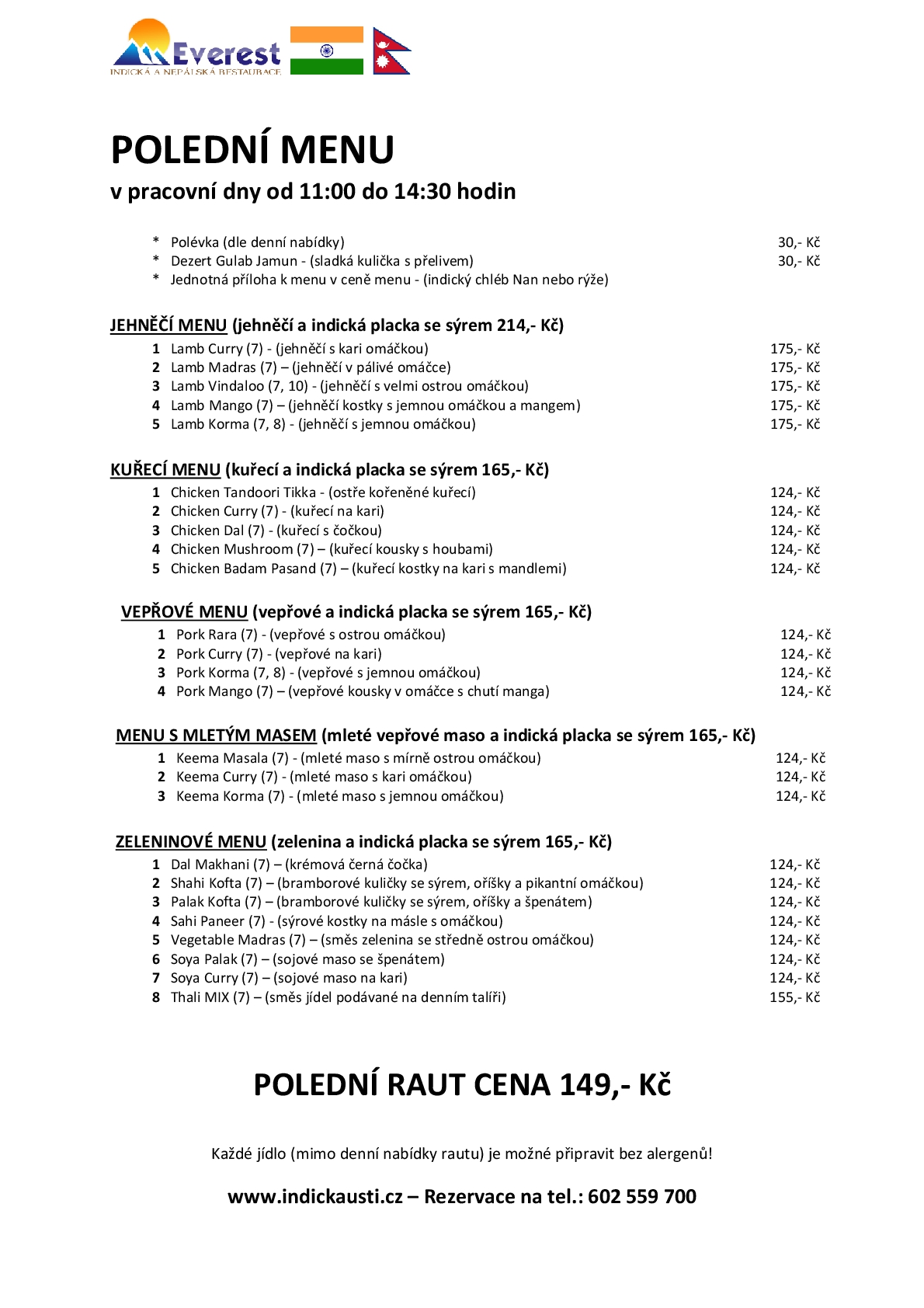 Polední MENU - Ústí nad Labem 01-2023